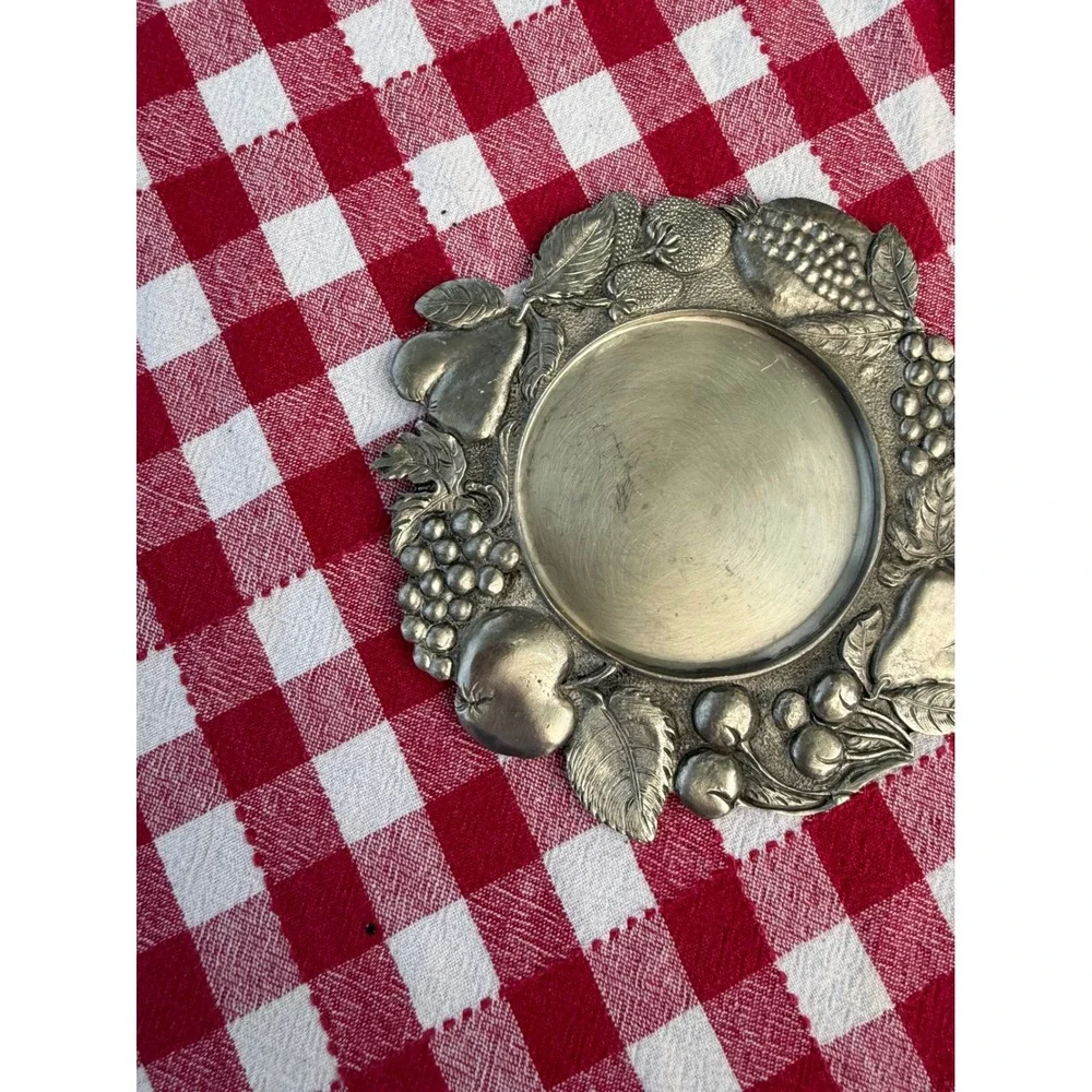 WILLIAMS SONOMA Pewter Wine Coaster Plate Candle Holder ETAIN ZINN Made Italy